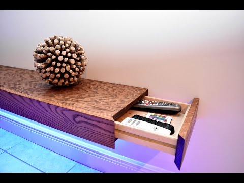 8ft Floating Shelf With Hidden Storage | DIY Build