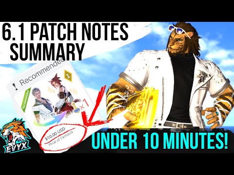 6.1 Patch Notes Summary! Under 10 minutes! #FFXIV #FF14