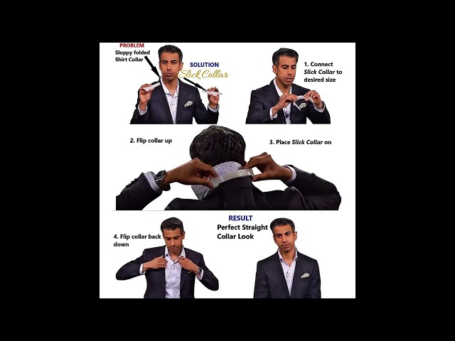 Vídeo relacionado con Collar de camisa ajustable con cuello liso, juego de 3 piezas con collar para hombres y mujeres con cuello fino y caja de metal EDC
