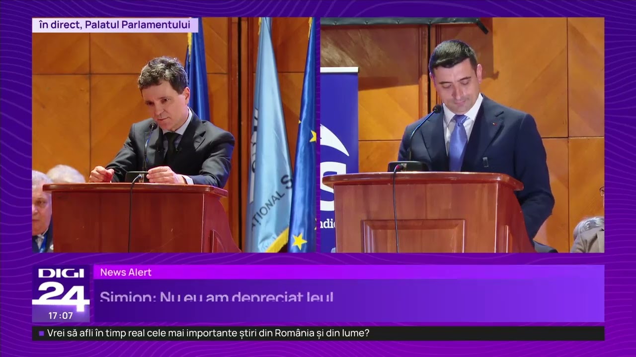 Nicușor Dan și George Simion, față în față. Ce spun candidații despre devalorizarea leului