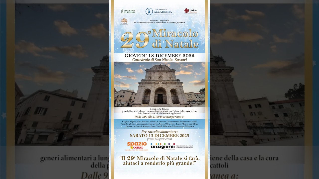 Il 29° Miracolo di Natale Sta Tornando | Sassari - Cattedrale di San Nicola, Giovedì 18 Dicembre