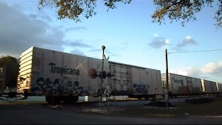 preview picture of video 'CSX Tropicana Juice Train Bushnell Florida'