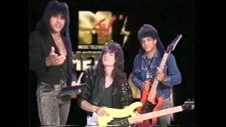 Mario Parga - guitar solo and interview at MTV Metal Hammer by Bailey Brothers 1989