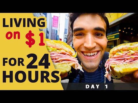 LIVING on $1 for 24 HOURS in NYC! (Day #1)