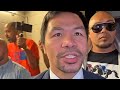 Manny Pacquiao reacts to Terence Crawford KO WIN against Errol Spence Jr