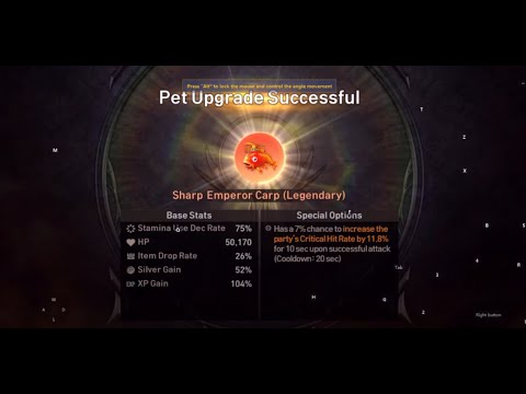 Legendary Kaisar Ikan Dari Upgrade Pet, Leveling Auto Gampang - Blade and Soul Revolution