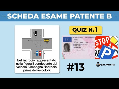 SCHEDA ESAME PATENTE B -2025- #13