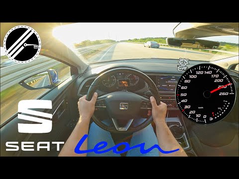 Seat Leon ST 2.0 TDI DSG | 150 PS | Top Speed Drive German Autobahn No Speed Limit POV