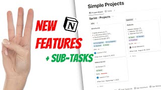 New Notion features + How to create Sub Tasks in Notion