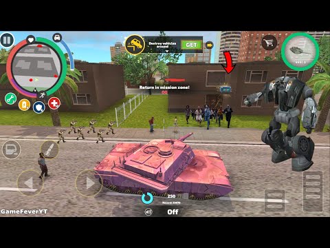 Rope Hero: Vice Town (Pink Tank Destroy Secret Zombies Loot Box) Car Robot ZZZ - Android Gameplay HD