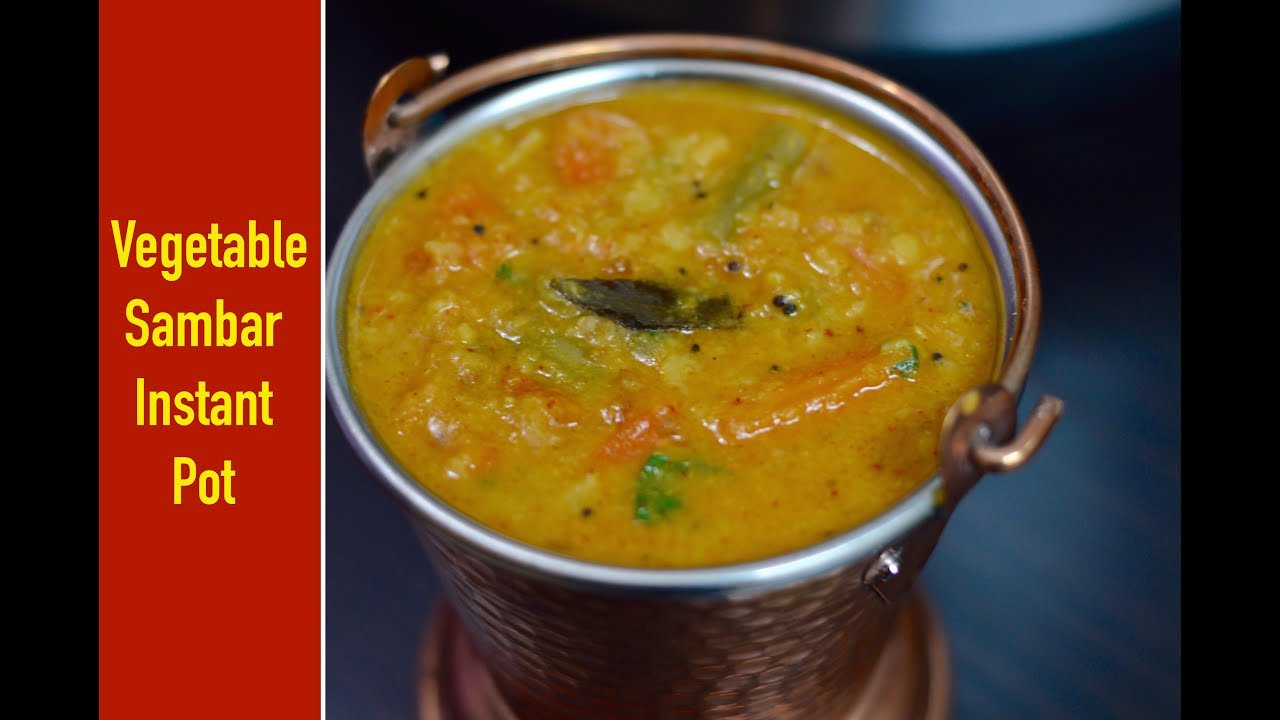 Vegetable Sambar Instant Pot|Sambar in Pressure Cooker|South Indian Style