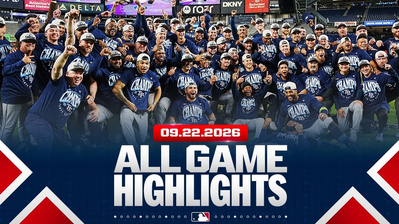 Highlights from ALL GAMES on 9/22 (Rays clinch AL East, Zack Wheeler's 2,000th K and MORE!)