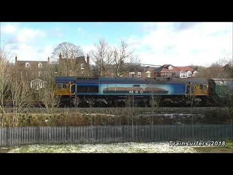 GBRf Class 66 No. 66709 on  6E09 Liverpool Biomass Terminal - Drax Aes on 01.02.18 - HD