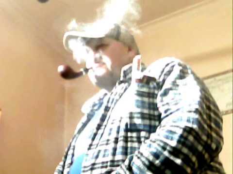 Smoking, my Stanwell, Viking, Pipe Tobaccos, with Scotland Hat, Blue TShirt; Scotland Shirt