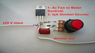 DİMMER DEVRESİ 220 VOLT - 2000 WATT - GÜÇLÜ VE HASSAS DİMMER DEVRESİ YAPIMI - IŞ
