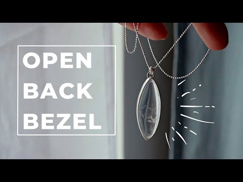 Transparent pendant - how to make OPEN BACK BEZEL! Jewelry silversmithing tutorial