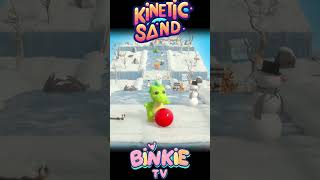 📚🎳 B Is for Book with Kinetic Sand and Bowling Ball Snow Race | Binkie TV 