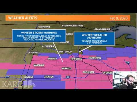 Update on the winter storm moving across parts of Minnesota and Wisconsin