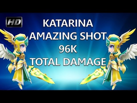 [HD] Summoners War: Wind Valkyrja Katarina Total Damage 96K (32K/Shot) WoW! GMGUILD