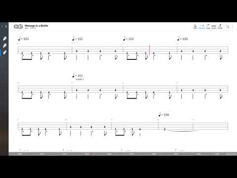 The Police - Message In A Bottle (BASS TAB PLAY ALONG)