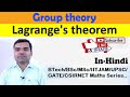 Group theory - Lagrange's theorem in hindi