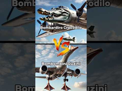 Bombardiro Crocodilo🐊 VS Bombombini Gusini 🦢 #brainrot #tralalerotralala #ai #hybrid