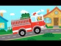 Fire Truck Song Meow Meow Kitty Cartoons With Cars And Animals For Kids