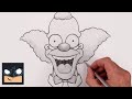 How To Draw Krusty The Clown The Simpsons Sketch Tutorial
