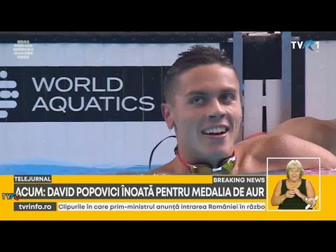 AUUUUUR! David Popovici a câştigat proba de 200 m liber, la CM de Nataţie – Singapore 2025!