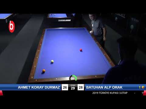 AHMET KORAY DURMAZ & BATUHAN ALP ORAK Bilardo Maçı - 2019 YÜKSELME LİGİ-1.TUR