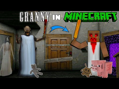 Game Definition - Granny in Minecraft Pixel Mod 😱 Five Days At Horror Room by Game Definition Hindi Comedy Door Escape