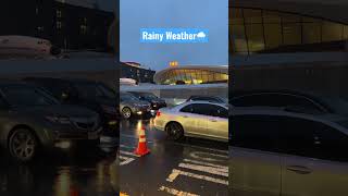 TWA Hotel across from JFK in the Rain Storm 🌧️🛫😱#shorts #outsidetours #nyc #twahotel #jfk #rain