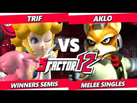 S Factor 12 TOP 8 - Trif (Peach) Vs. Aklo (Fox) Smash Melee - SSBM