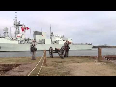Old Fort Jackson salutes HMCS Ville de Quebec