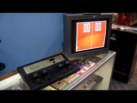 Playing A Venture Electronics Video Sports VS-7 1977 PONG Game System