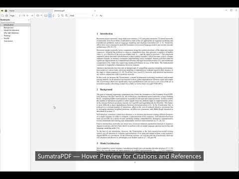 SumatraPDF hover preview tutorial
