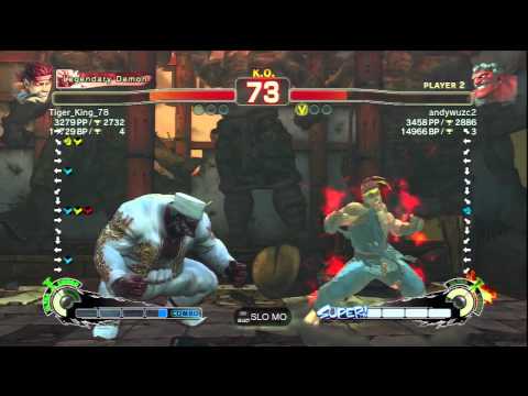 Tiger_King_78 (Evil Ryu) Vs andywuzc2 (Hakan) SSF4 AE Ranked Matches - PSN