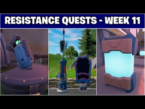 RESISTANCE QUESTS WEEK 11! Emergency Beacon, Backpack & Fuel Cell Locations [Fortnite Season 2]