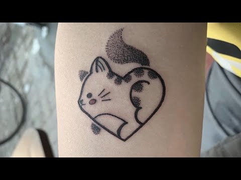 Tattoo Timelapse - Cat Tattoo - Hình xăm Mèo Cute