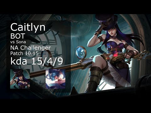 Caitlyn ADC & Morgana vs Sona & Lux - NA Challenger 15/4/9 Patch 10.15 Gameplay