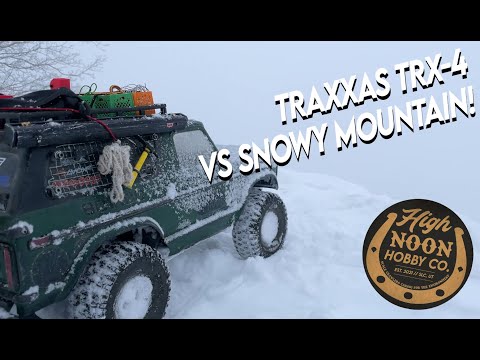 Snow Crawl Adventure with The Pig! [How does the Traxxas TRX-4 RC Crawler do so well in deep snow??]