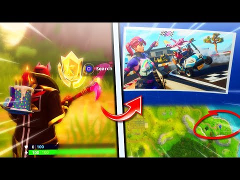 Fortnite "TRACK RECORD" Challenge! - NEW Season 5 Week 3 SECRET "TRACK RECORD BATTLESTAR" Location!