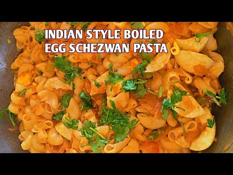 Boiled Egg Schezwan Pasta | pasta recipe | egg recipes 