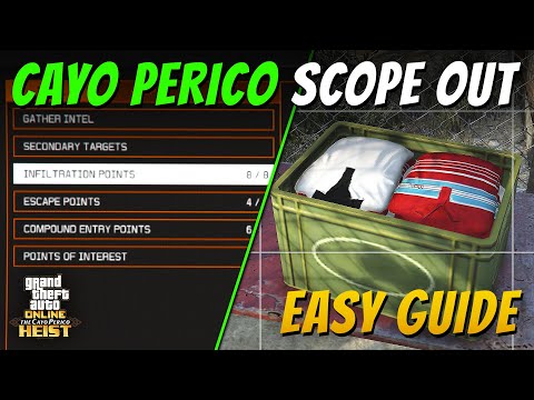 Cayo Perico Heist - All Scope Out Locations (Infiltration, Escape, Compound & Points of Interest)