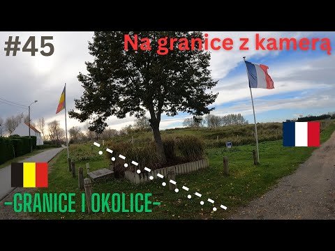 45. Granice. Francuskie gospodarstwa z wjazdem od strony Bélgica. B -•- F.