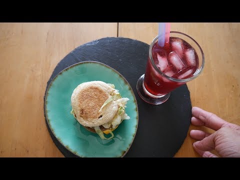 American Food Taste Test – Breakfast Sandwich + Cranberry Moonshine | Food & Drink