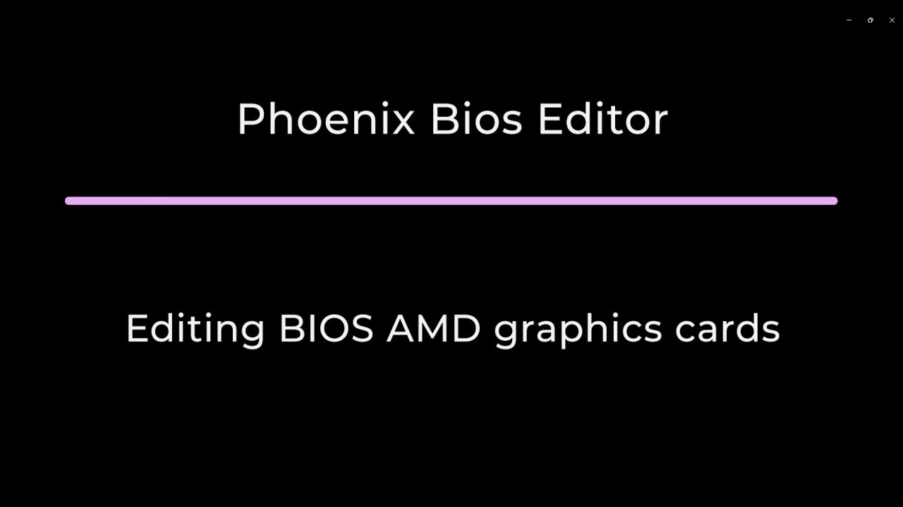 Phoenix BIOS Editor - an example of working with the program