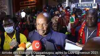 Arrivée des Etalons à Ouagadougou, après la CAN Cameroun 2021