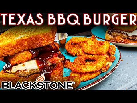 THE BEST TEXAS BBQ BURGER MADE ON THE BLACKSTONE GRIDDLE! COUNTRY WESTERN BURGER RECIPE!