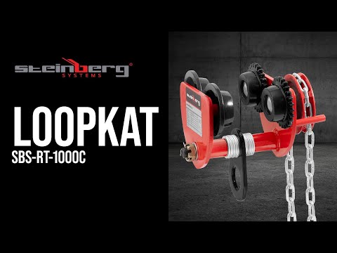 Video - Loopkat - 1.000 kg - flensoppervlak 70-110 mm - met ketting
